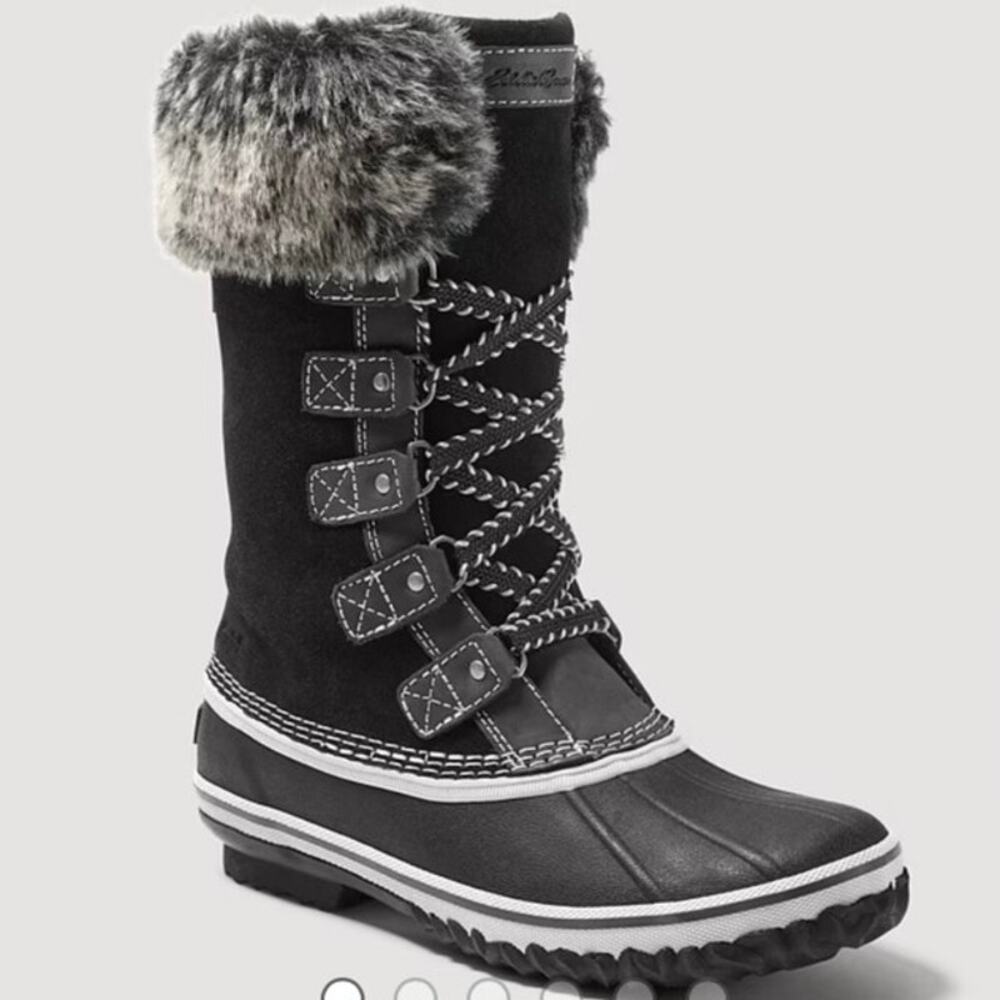 Eddie Bauer Hunt Pac Deluxe‎ Black Women’s Waterproof Winter Boots Size 9 NEW